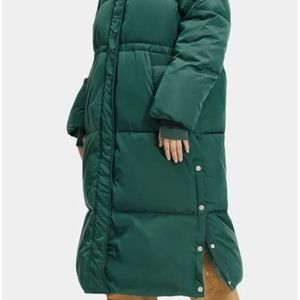 UGG Keeley Puffer Jacket Green w/ Sherpa Hood